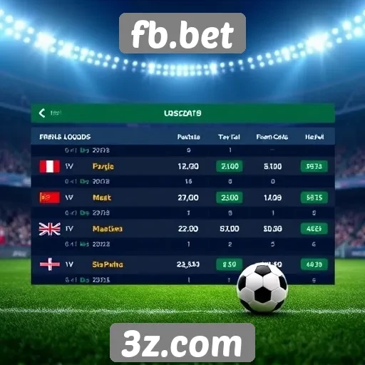 Comparação de odds em jogos no fb.bet